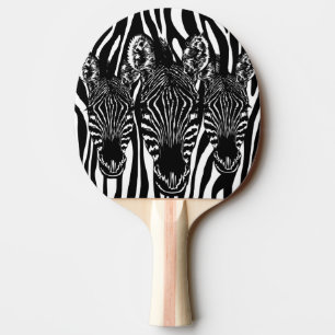 Raquete De Ping Pong Rebanho de Zebra da Moda em Estampa de Zebra