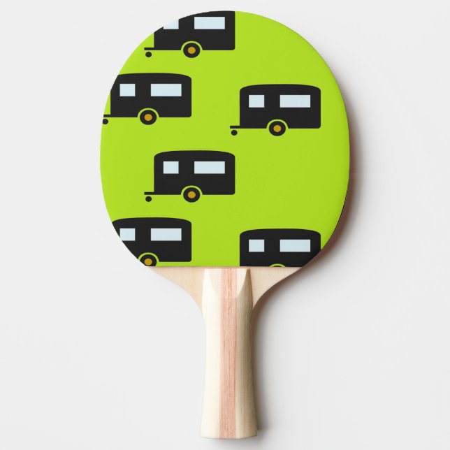 Raquete De Ping Pong Reboques de campismo a verde (Frente)