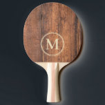 Raquete De Ping Pong Reclaimed Wood Monogram<br><div class="desc">Reclaimed Wood Monogram Ping Pong Paddle embodies a refined sense of individuality, where classic design meets a quietly distinctive presence that feels both timeless and personal. Its elegant simplicity draws the eye without overwhelming, making it a versatile accent for gatherings, celebrations, or everyday play. Whether displayed with pride or brought...</div>