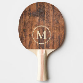 Raquete De Ping Pong Reclaimed Wood Monogram