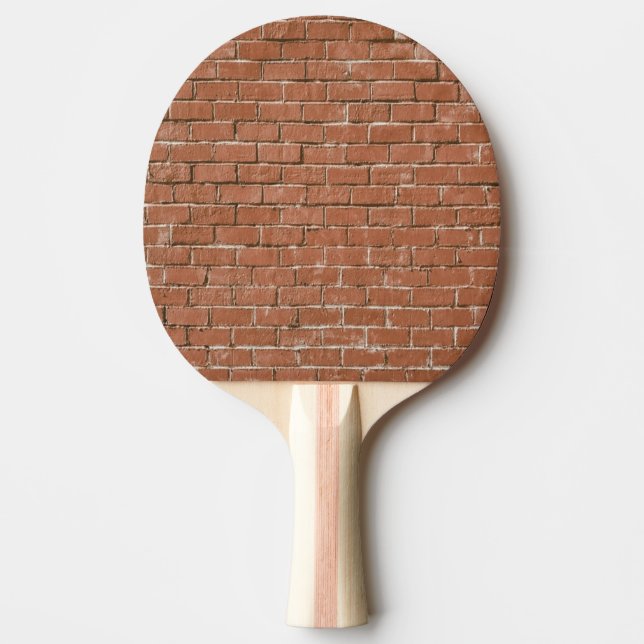 Raquete De Ping Pong Red Brick Wall Rustic (Frente)