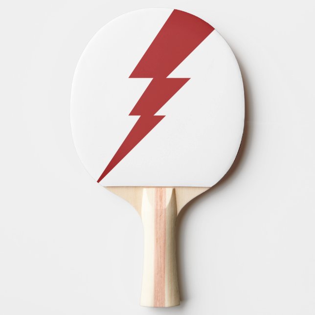 Raquete De Ping Pong Red Flash Lightning Bolt (Frente)