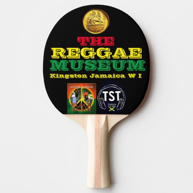 Raquete De Ping Pong REGGAE MUSUEMPing Pong Paddle, Cheio Back (Frente)
