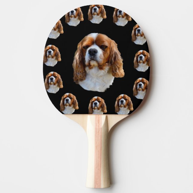 Raquete De Ping Pong Rei Charles Cavalier Spaniel Dog Pattern (Frente)
