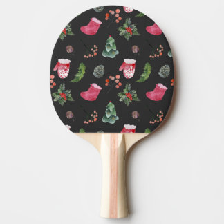 Raquete De Ping Pong Reindeer de Natal: Padrão Sem Costura