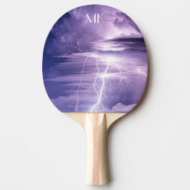 Raquete De Ping Pong Relâmpago de Céu Roxo Personalizado
