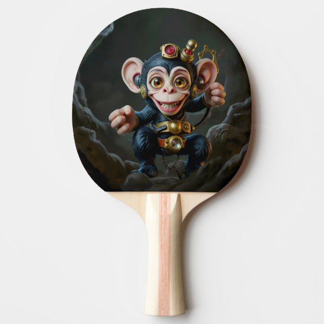 Raquete De Ping Pong Relógio Guardião da Caverna – O Macaco Sussurrante (Frente)