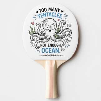 Raquete De Ping Pong Remada de Ping Pong Amante do Oceano com Muitos Te