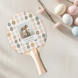 Raquete De Ping Pong Remo de Foto de Páscoa Pastel Moderno | Personaliz