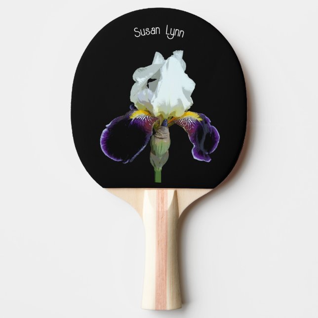Raquete De Ping Pong Remo de Ping Pong Íris Roxo e Branco (Frente)