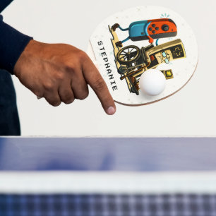 Raquete De Ping Pong Respeite Seus Anciãos Controle de Jogos Retro Dive