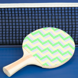 Raquete De Ping Pong Retângulos de Pastel Linhas Brancas Padrão