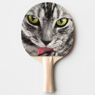 Raquete De Ping Pong Retrato de Gato Bonito