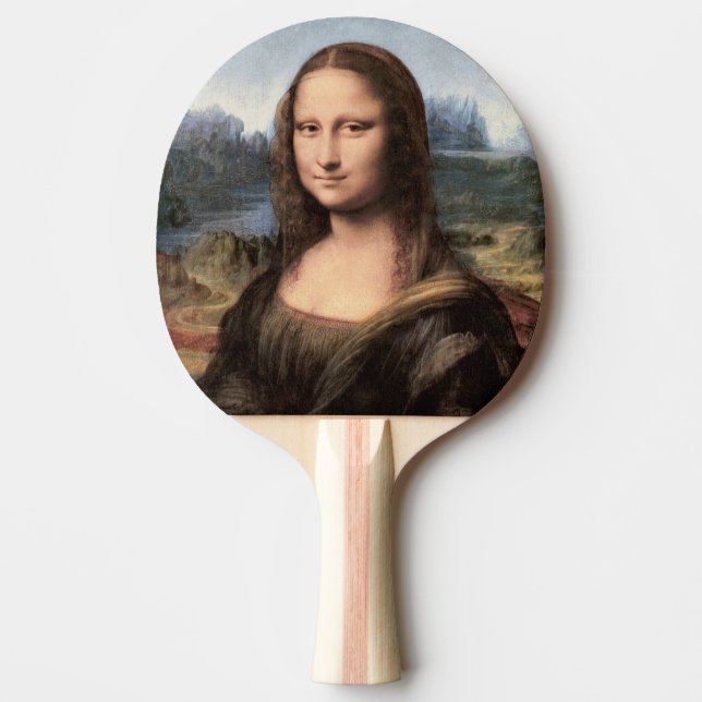 Raquete De Ping Pong Retrato de Mona Lisa / Pintura (Frente)