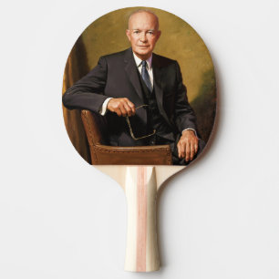 Raquete De Ping Pong Retrato do Presidente Americano Dwight Eisenhower