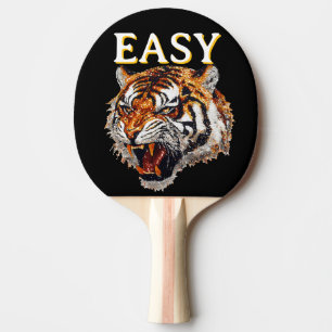 Raquete De Ping Pong Retrato Easy Tiger Olhar de Lantejoulas Falso Moda