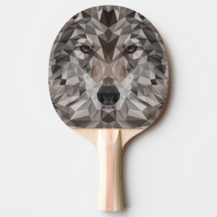 Raquete De Ping Pong Retrato Geométrico Lone Wolf