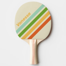 Raquete De Ping Pong Retro ABC Street Angled Striping with Name