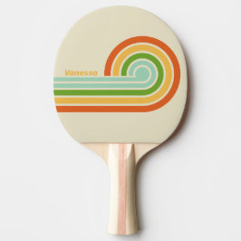 Raquete De Ping Pong Retro ABC Street Curl Listras com Nome