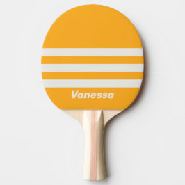 Raquete De Ping Pong Retrô Beijado pelo Sol Três Faixas na Diagonal com