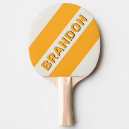 Raquete De Ping Pong Retro Beijado Pelo Sol Três Listras Negritas com N