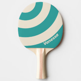 Raquete De Ping Pong Retro Brisa Marinha Três Listras em Círculo com No