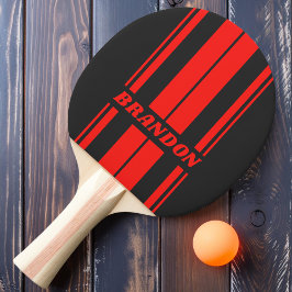 Raquete De Ping Pong Retro Dark Dual Board Listras com Nome