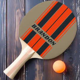 Raquete De Ping Pong Retro Desert Meadow Faixas de Tábua com Nome
