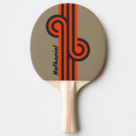 Raquete De Ping Pong Retro Desert Meadow Loop com Nome