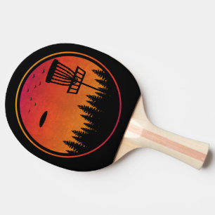 Raquete De Ping Pong Retrô Do Jogador De Golfe Frisbee De Golf De Disc