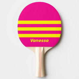 Raquete De Ping Pong Retro Ensolarado Três Listras na Horizontal com No
