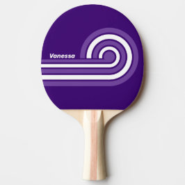 Raquete De Ping Pong Retro Grapevine Grove Curl Listras com Nome
