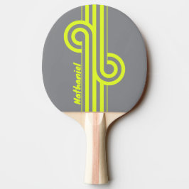 Raquete De Ping Pong Retro HI VIS Dual Stripe Loop com Nome