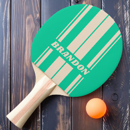 Raquete De Ping Pong Retro Mint Board Listras com Nome