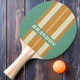 Raquete De Ping Pong Retro Moss Board Listras com Nome