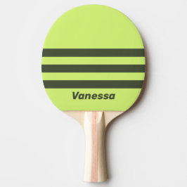 Raquete De Ping Pong Retro Moss Fade Three Across Striping with Name