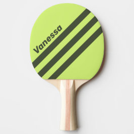 Raquete De Ping Pong Retro Moss Fade Three Angled Striping with Name