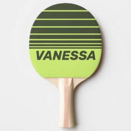 Raquete De Ping Pong Retro Moss Fade Three Horizon Striping with Name