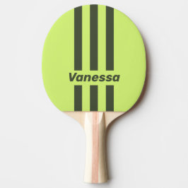 Raquete De Ping Pong Retro Moss Fade Three Pin Stripes with Name