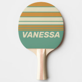 Raquete De Ping Pong Retro Moss Horizon Striping with Name