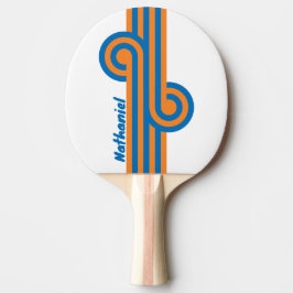 Raquete De Ping Pong Retro New Amsterdam Listra Loop com Nome