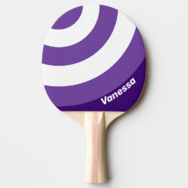 Raquete De Ping Pong Retro Parreira de Videira Círculo Listra com Nome