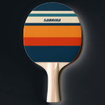 Raquete De Ping Pong Retro Personalizado<br><div class="desc">Aumente seu jogo de ping-pong com nossos Cartões Retro Personalizados de Jogar,  um acessório exclusivo que combina o encanto da vintagem com a personalização moderna. Apresentando um nome ou iniciais personalizáveis e uma paleta de cores retrorreflectoras do eterno.</div>