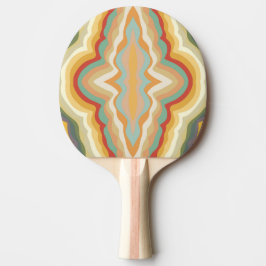 Raquete De Ping Pong Retro Pop Art Abstract Geometric Wavy Pattern