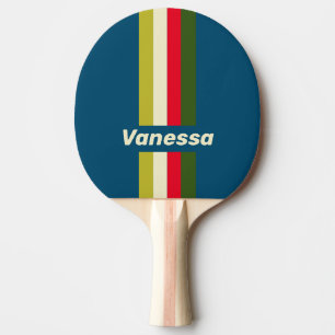 Raquete De Ping Pong Retro Rugby com Faixa e Nome