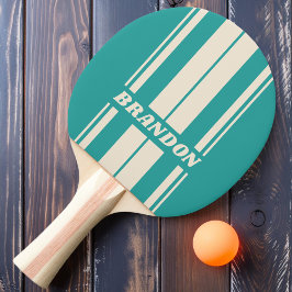 Raquete De Ping Pong Retro Sea Breeze Dual Board Listras com Nome