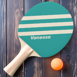 Raquete De Ping Pong Retro Sea Breeze Três Listras com Nome