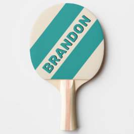 Raquete De Ping Pong Retro Sea Breeze Três Listras Negritas com Nome