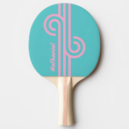Raquete De Ping Pong Retro South Beach Listra Loop com Nome