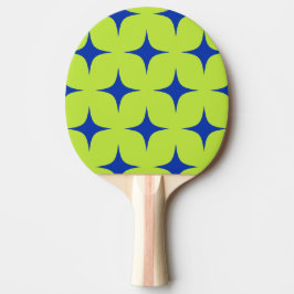 Raquete De Ping Pong Retro Starburst Cyber Azul Elétrico e Lima Ácida